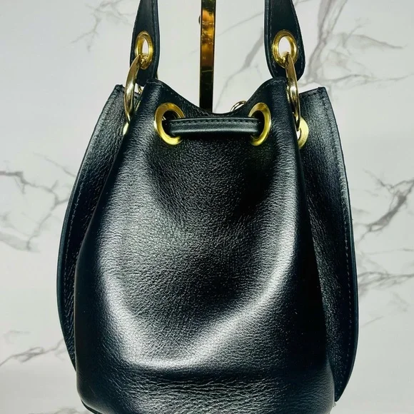 NWOT House of Harlow 1960 Black Mini Bag with Gold Accents - Picture 2 of 15